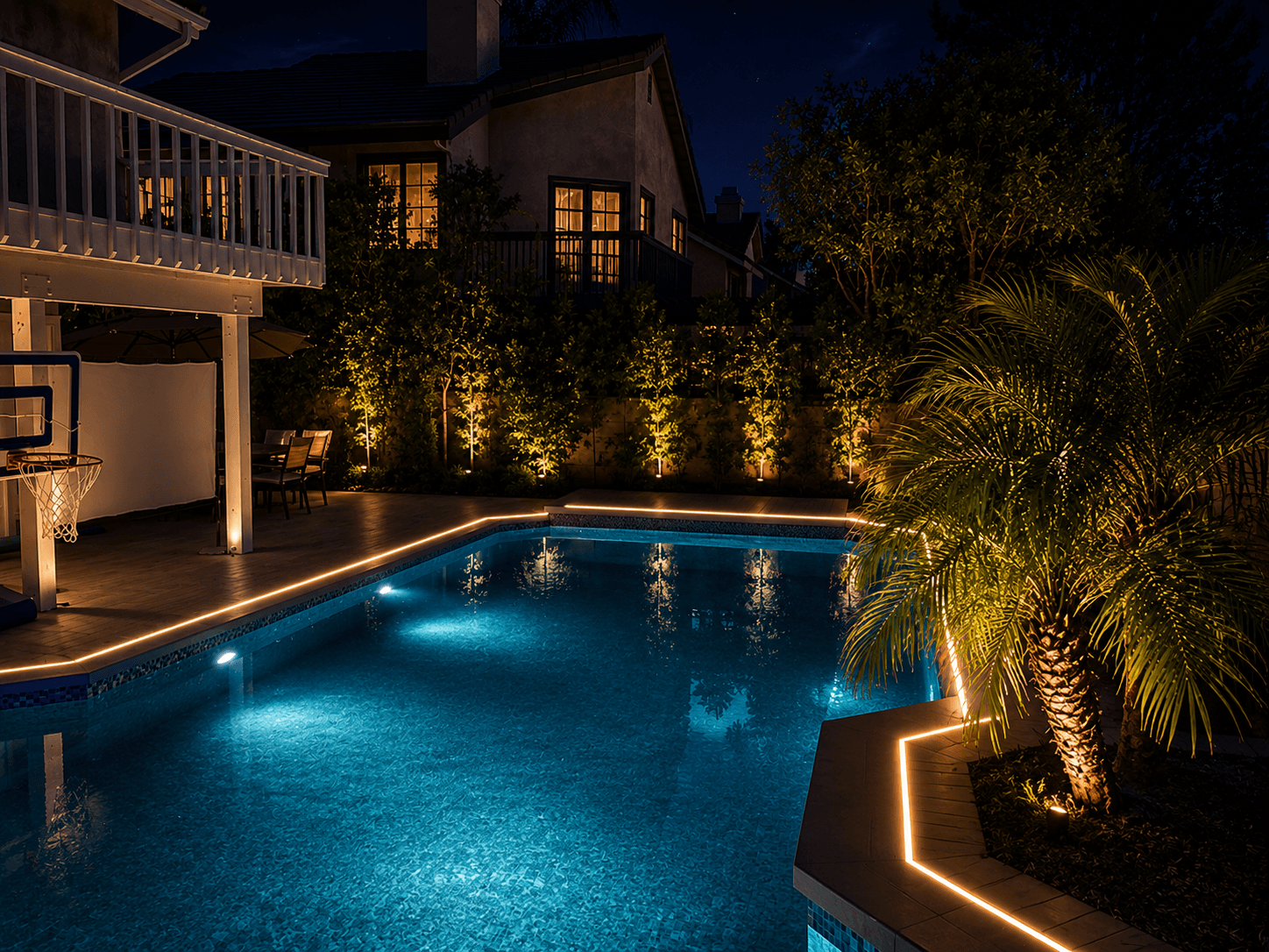 Pool perimeter LED — Pool Lighting